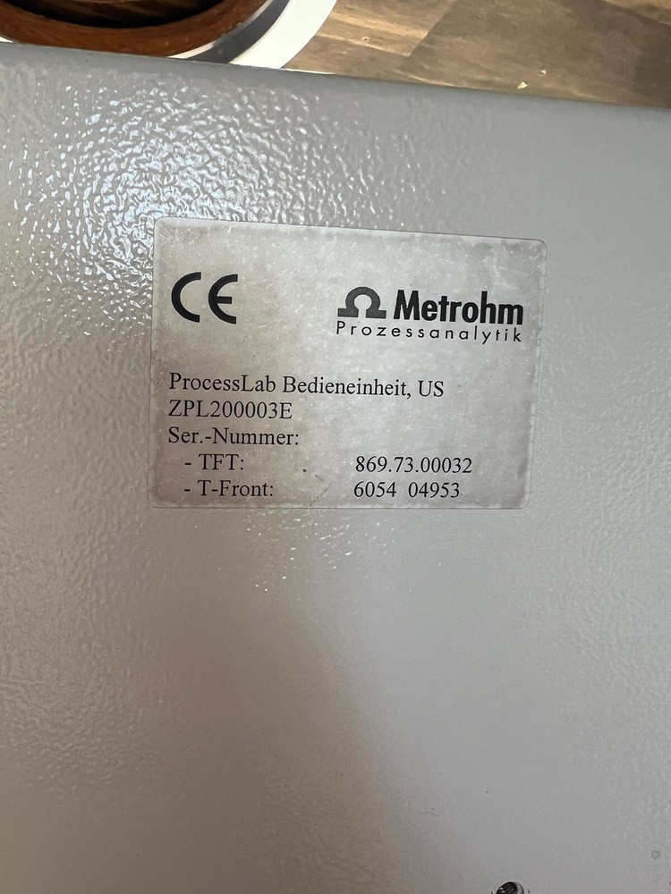 Metrohm 875 ProcessLab ZPL200003E Analyzer Panel