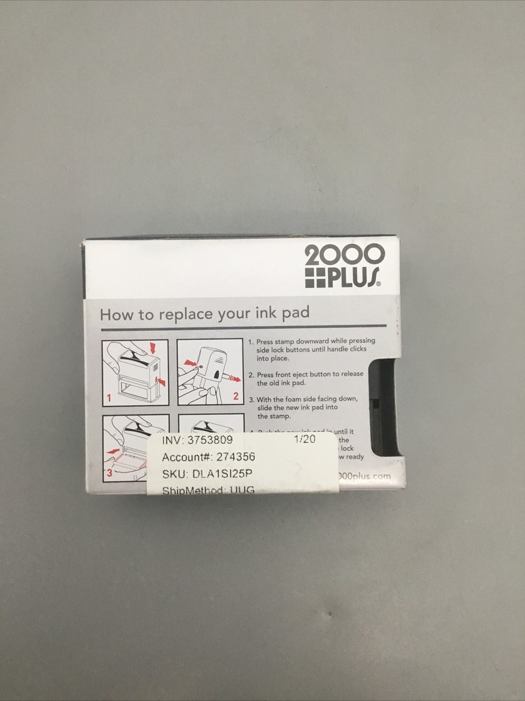 2000 Plus: PrintPro25 Self-Inking Stamp & Impression Size '5/8 x 3" in Box NEW