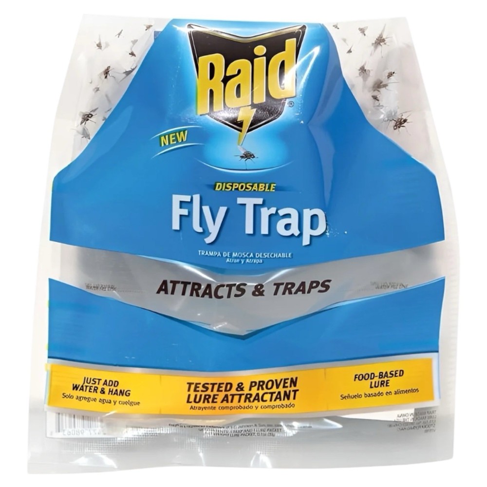 Raid Outdoor Disposable Hanging Fly Trap (2 Pack)