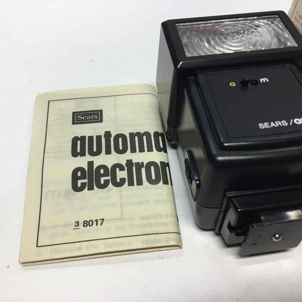 Sears Auto Electronic Flash - Box And Papers Camera Flash.