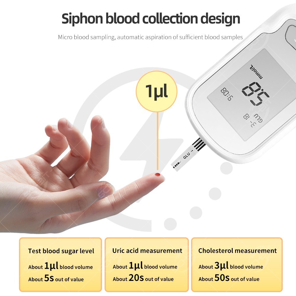 3 in 1 meter Multi-functional Analyzer (Blood Sugar, Uric Acid, Cholesterol)