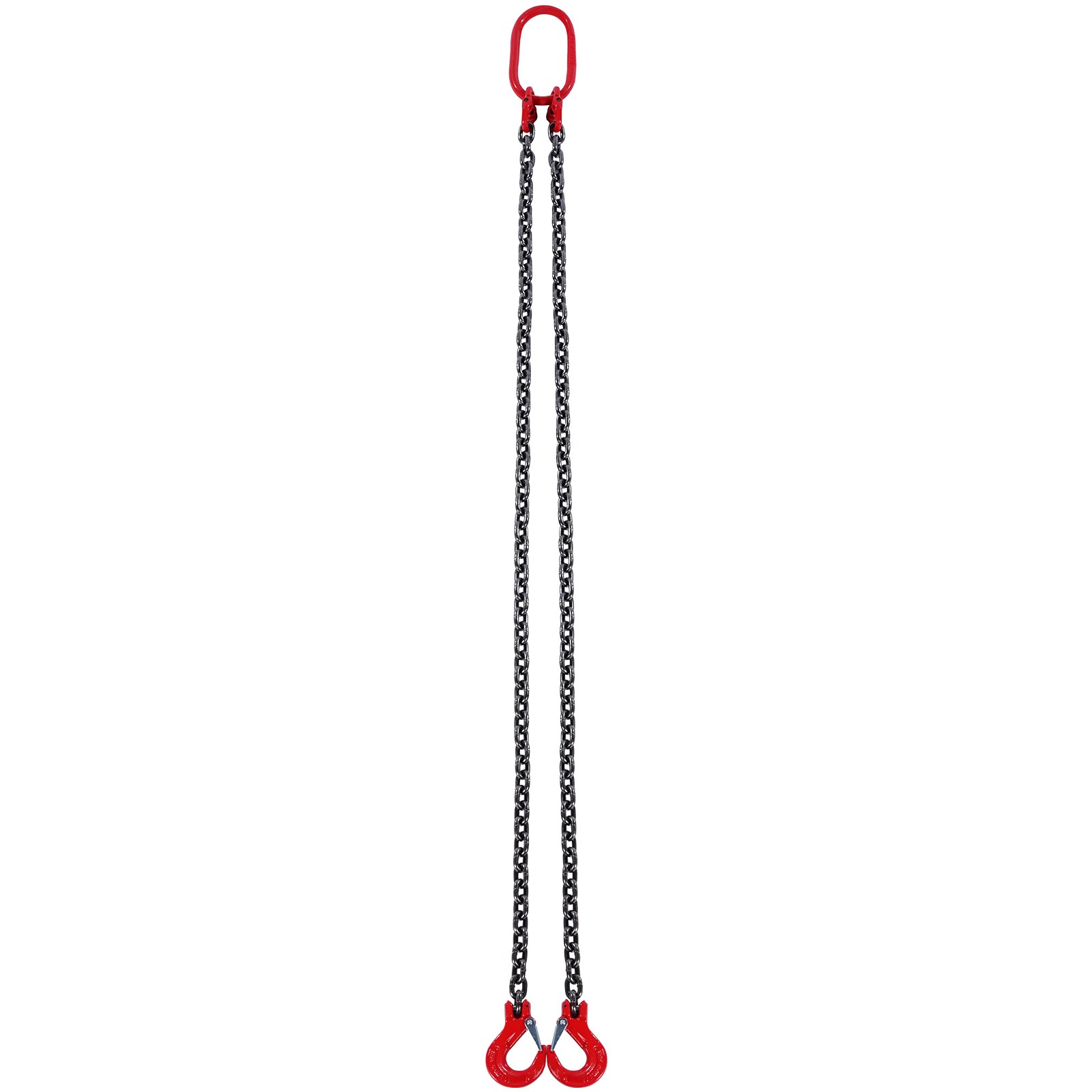 VEVOR 5/16" x 5' Chain Sling 2 Legs G80 Lifting Chain with Grab Hooks 6600 lbs