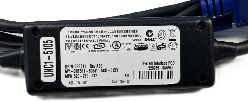 DELL KVM Interface PS/2 to RJ45 Adapter cable