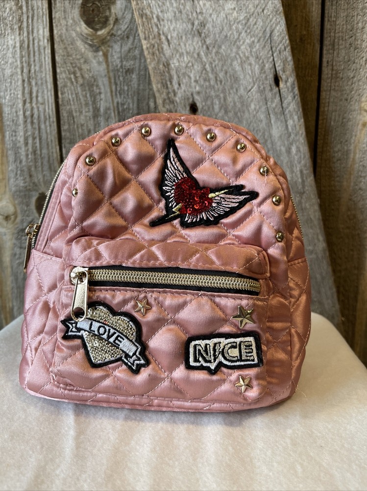 The Childrens Place Pink Patch Mini Quilted Backpack