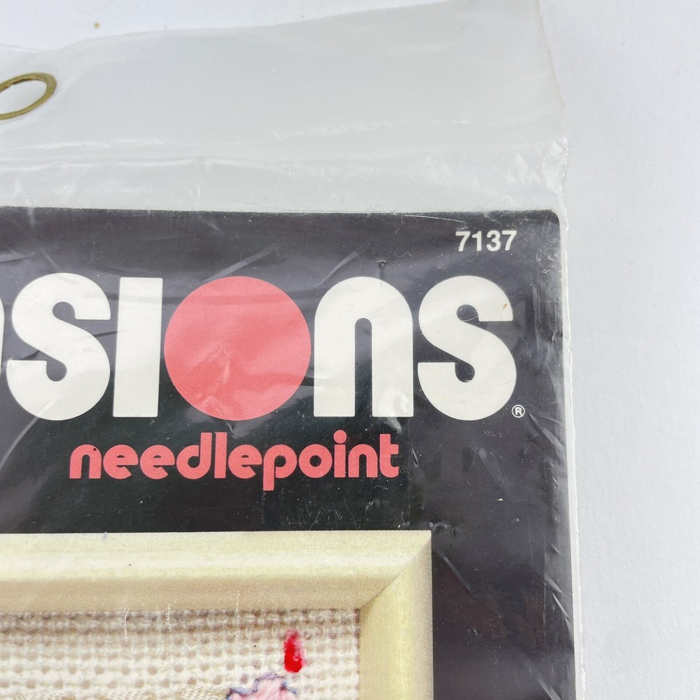 Dimensions Needlepoint Kit PATCHWORK BUTTERFLY 5"x5" Pastel Colors Pink Blue