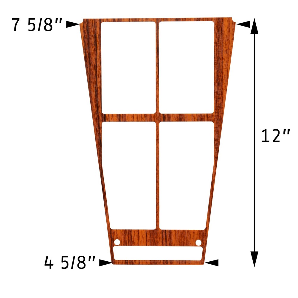 1972-1976 C3 Corvette Walnut Grain Console Insert with Air Conditioning