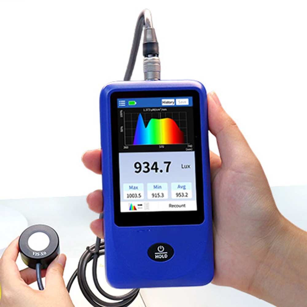 Light Spectrum Meter Handheld Spectrometer Illuminance Meter Curve NEW