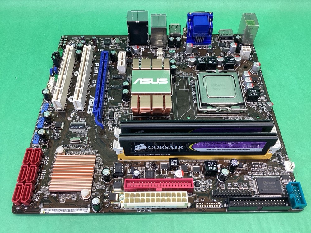 ASUS P5QL-CM Desktop Motherboard + Intel Core 2 Quad CPU + RAM - UNTESTED