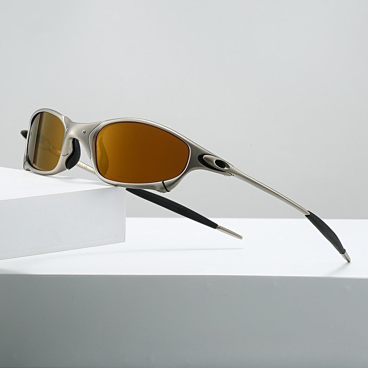 X Metal Juliet Cyclops Sunglasses UV400 Ruby Polarized Glass Titanium Goggles.