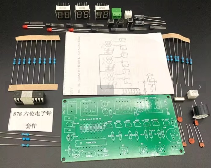 DIY Electronics Soldering Practice Kit 8051 MCU Digital clock DIY kit