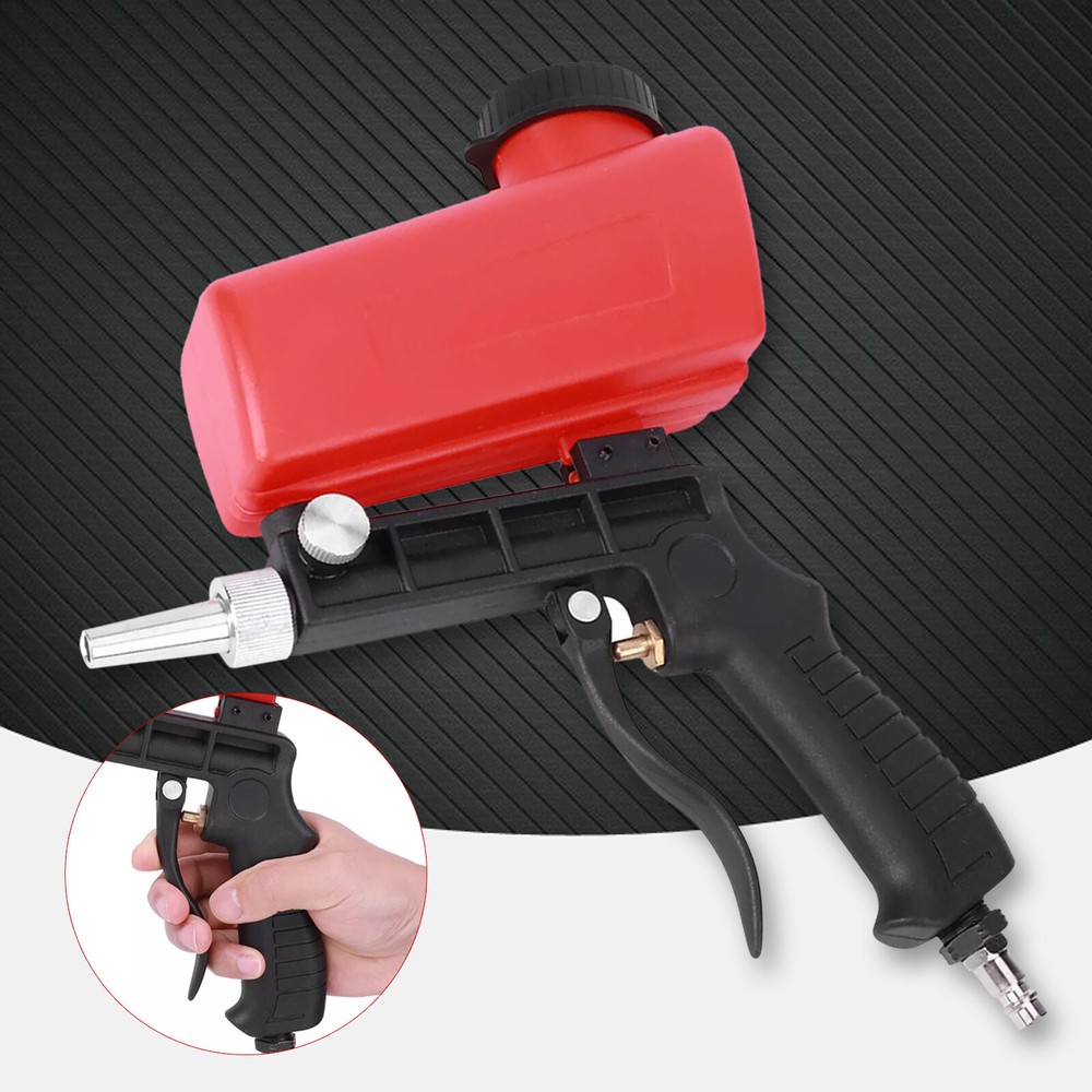 1/4" Pneumatic Sandblasting Machine Handheld Spray Mini Sandblaster Hand Tool