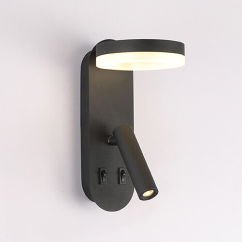 LED Wall Mounted Light Fixture Adjustable Spotlight Bedside Reading Lamp Switch