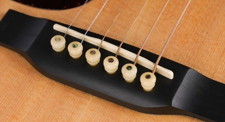 60x Guitar Pin String Peg Unbleached Bone Bridge Abalone shell Luthier H01