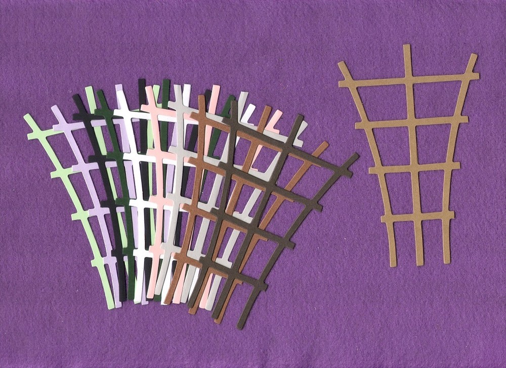 TRELLIS die cuts scrapbook cards