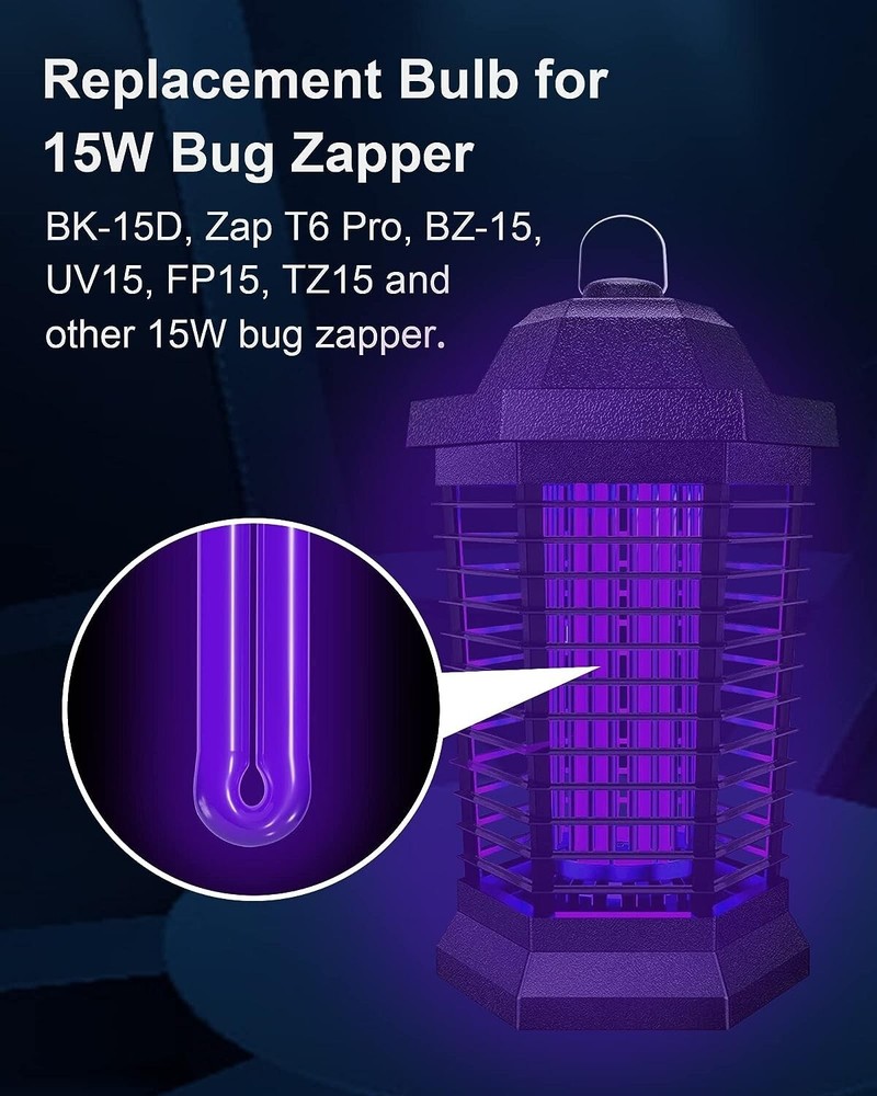 15W Black Light Bug Zapper Replacement Bulb Compatible with BF35 Flowtron BK-15D