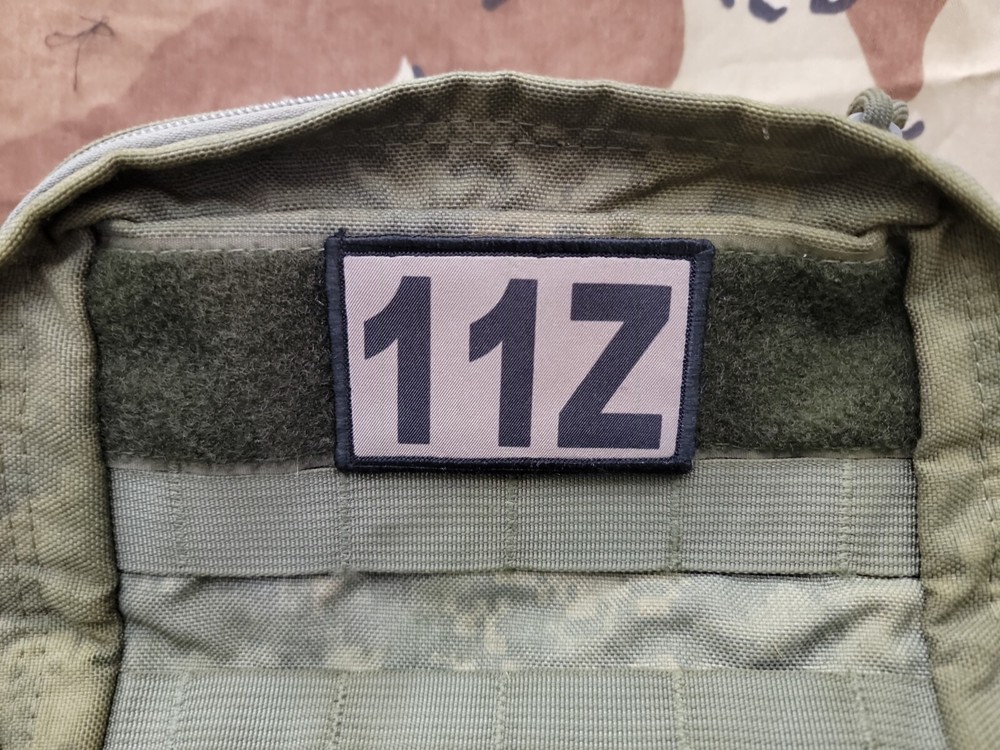 11Z MOS TAN Hook Back Hat Bag Patch Army Infantry Senior Sergeant