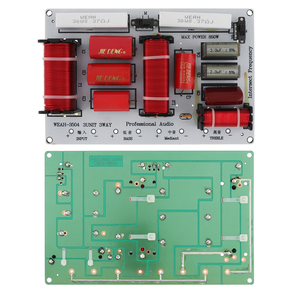 350W 3-Way Speaker System Audio Crossover Filters Frequency Divider Module Board