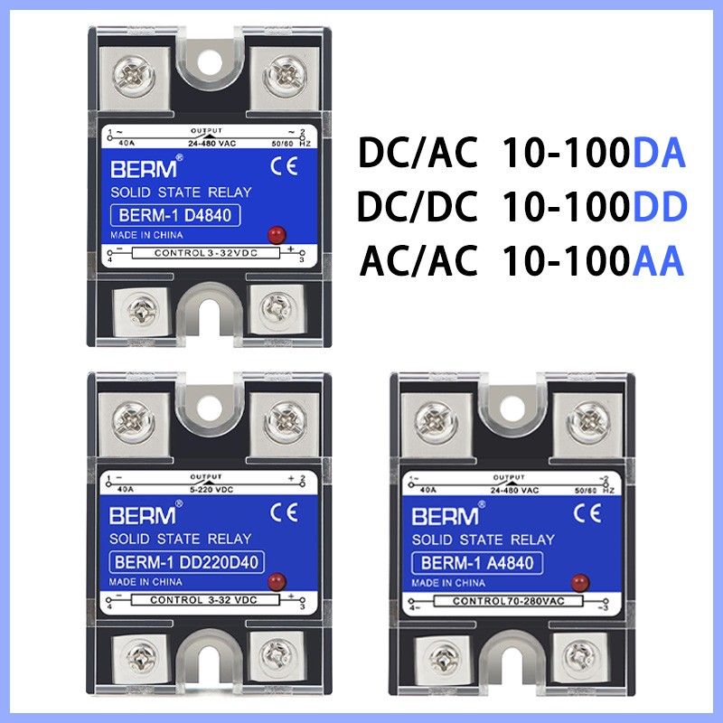 SSR Single Phase Solid State Relay DC/AC DC/DC AC/AC | 10DA DD AA - 100DA DD AA