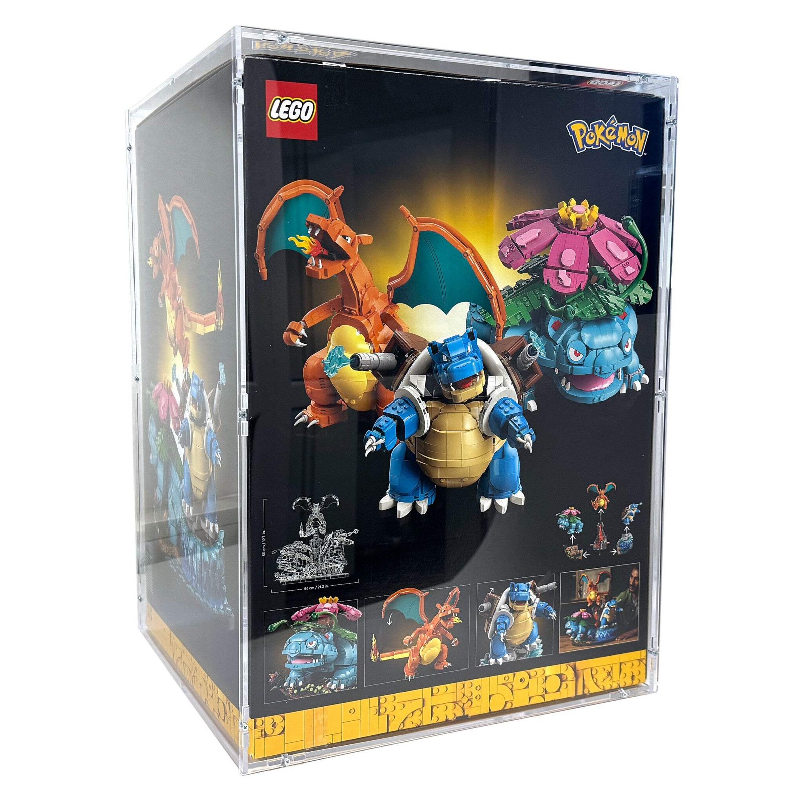 Acrylic Case fits LEGO Pokemon 72153 Venusaur, Charizard and Blastoise hardcover