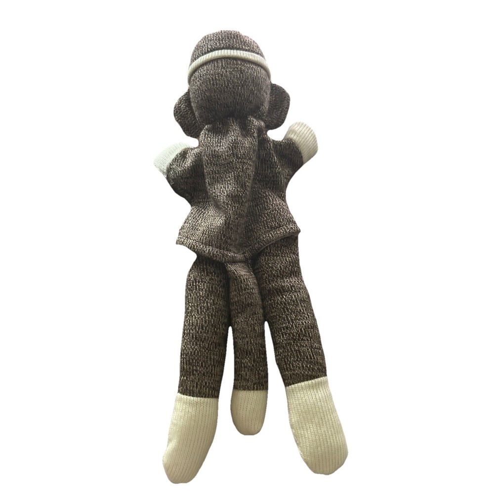 Schylling Sock Monkey Puppet 2012 Hand Clean
