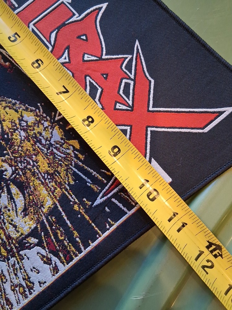 Hirax Raging Violence WOVEN Backpatch Black Border