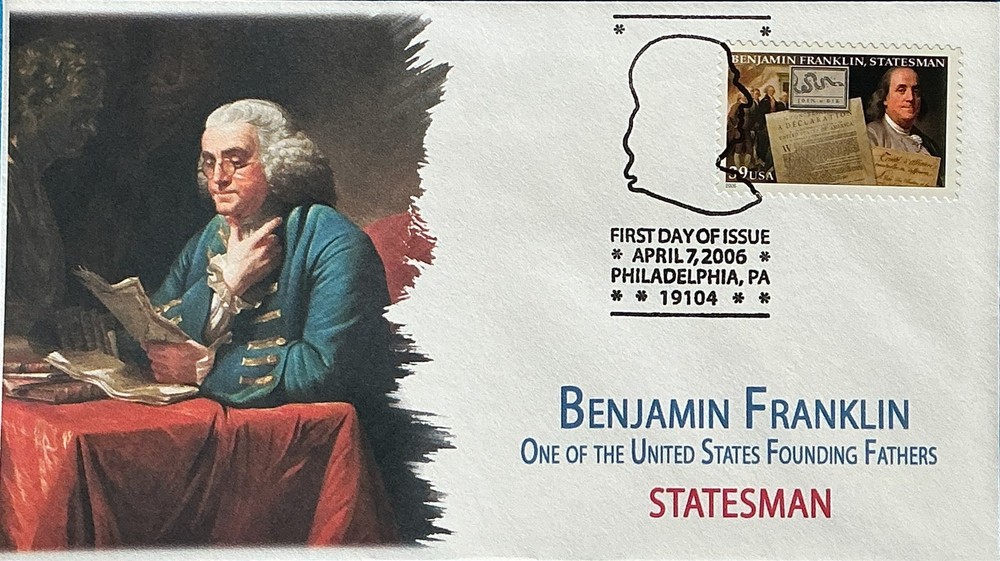 BDAOCITW KSC Cachets 4021 Benjamin Franklin Statesman
