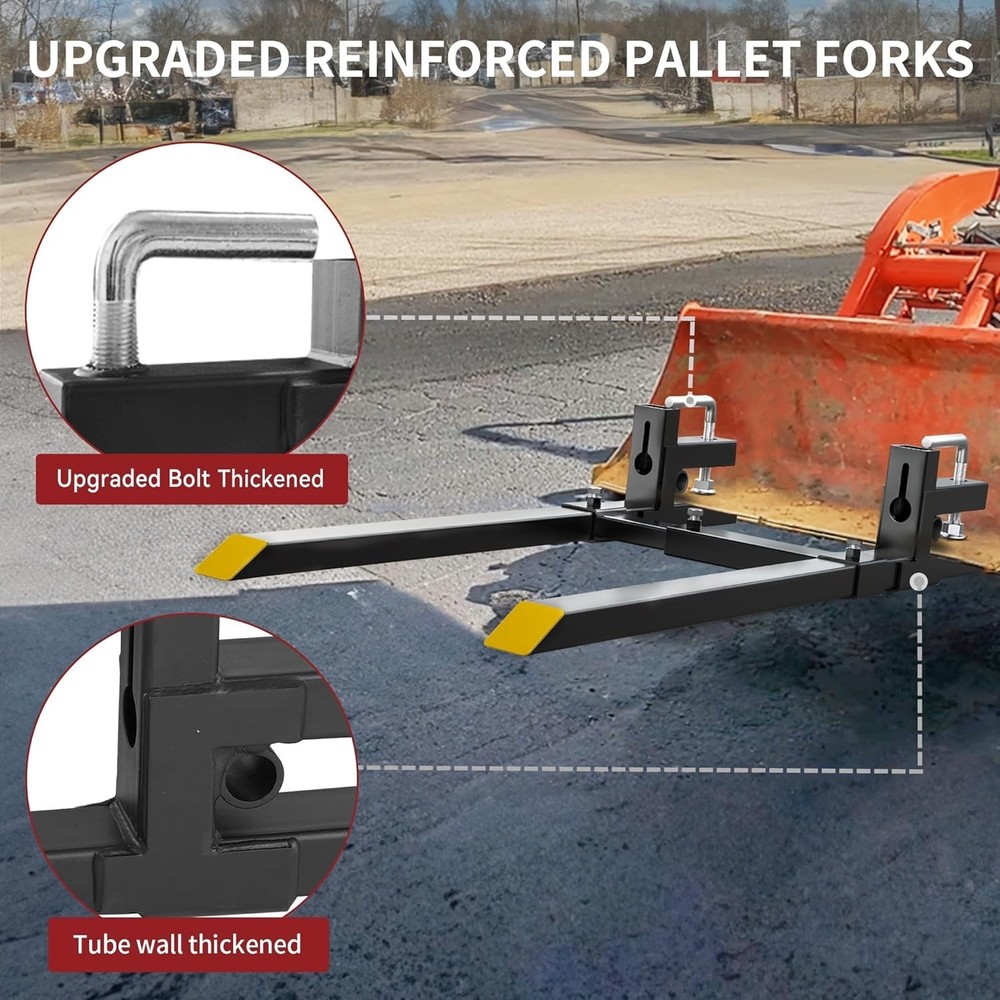 Adjustable Stabilizer Bar Pallet Forks-