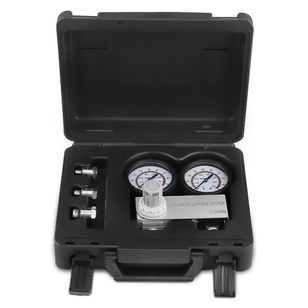 Cylinder Leak Down Tester Engine Compression Diagnostics Test Tool Kit Gauges