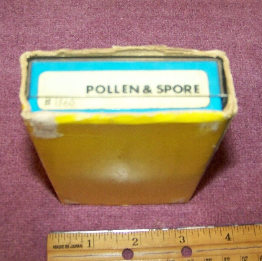 Vintage Microscope Slides Tasco Microscope Prepared Slide Set "Pollen & Spore"