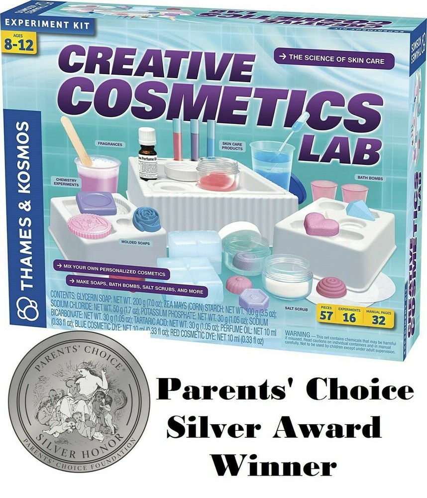 Creative Cosmetics Lab Science Kit | 16 Experiments Including Soaps, Bath Bombs,