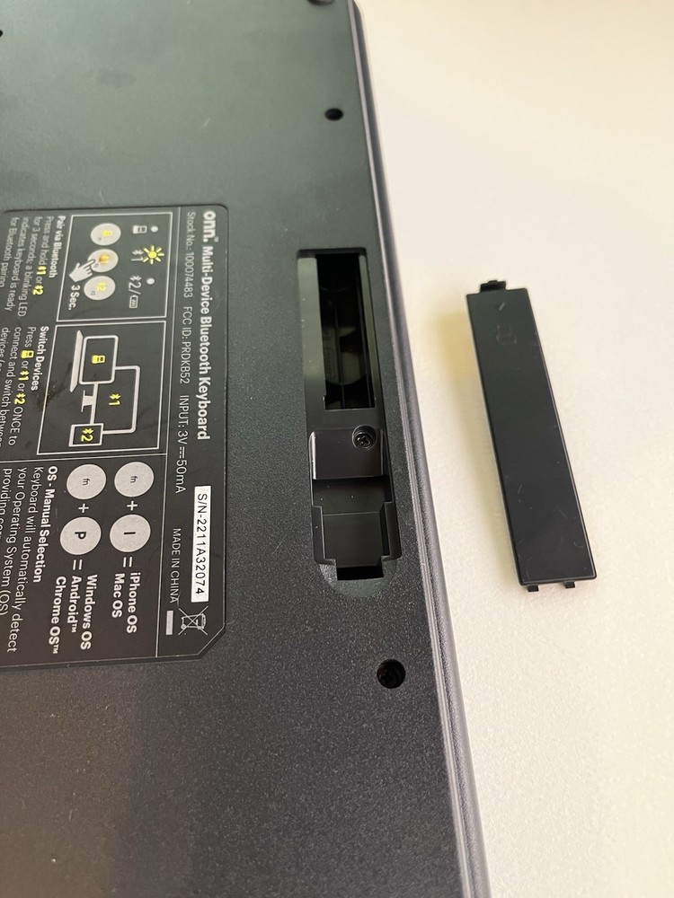 Onn Surf Multi‑Device Bluetooth Wireless Full‑Size Keyboard – Tested & Working