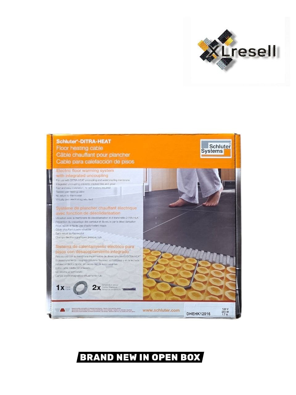 Schluter Ditra Heat Floor Heating Cable DHEHK12016 120V 52.9 ft (16 sq ft)