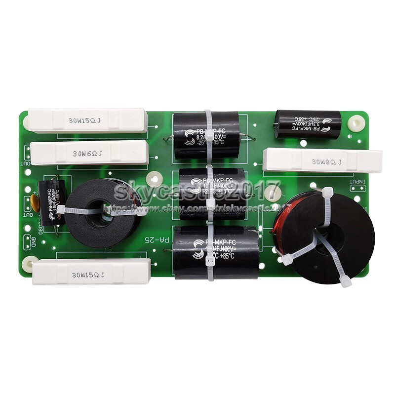1x 1000W 2 Way 2 Unit Speaker Frequency Divider Filter Board High-Low Crossover