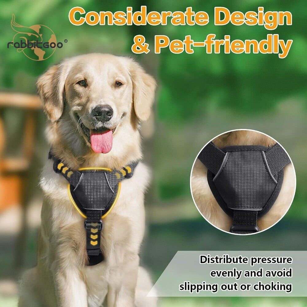 rabbitgoo Escape Proof Dog Harness with Lift Handle Reflective Adjustable Vest