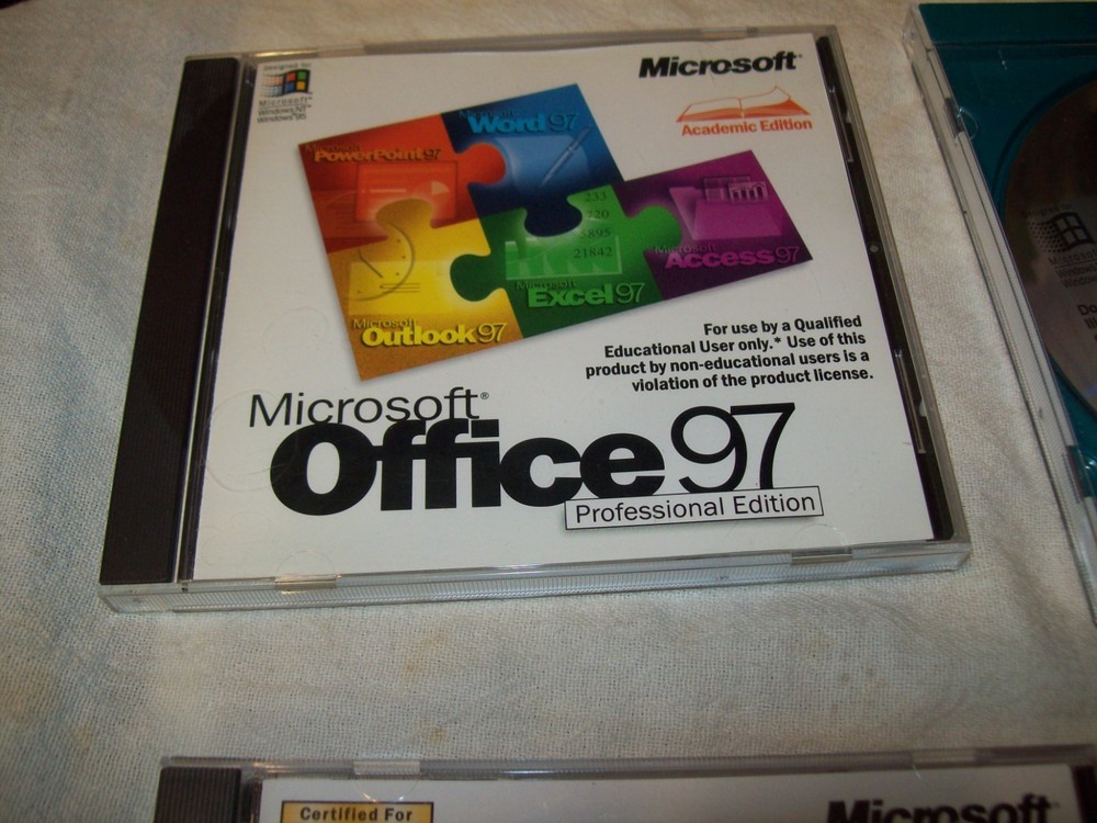 Vintage Microsoft Software Office 97 Office 2000 With Product Keys