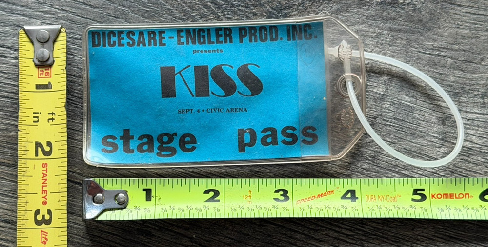KISS Pass Destroyer Concert Tour Sept 4 1976 Pittsburgh PA Vintage Kiss Aucoin