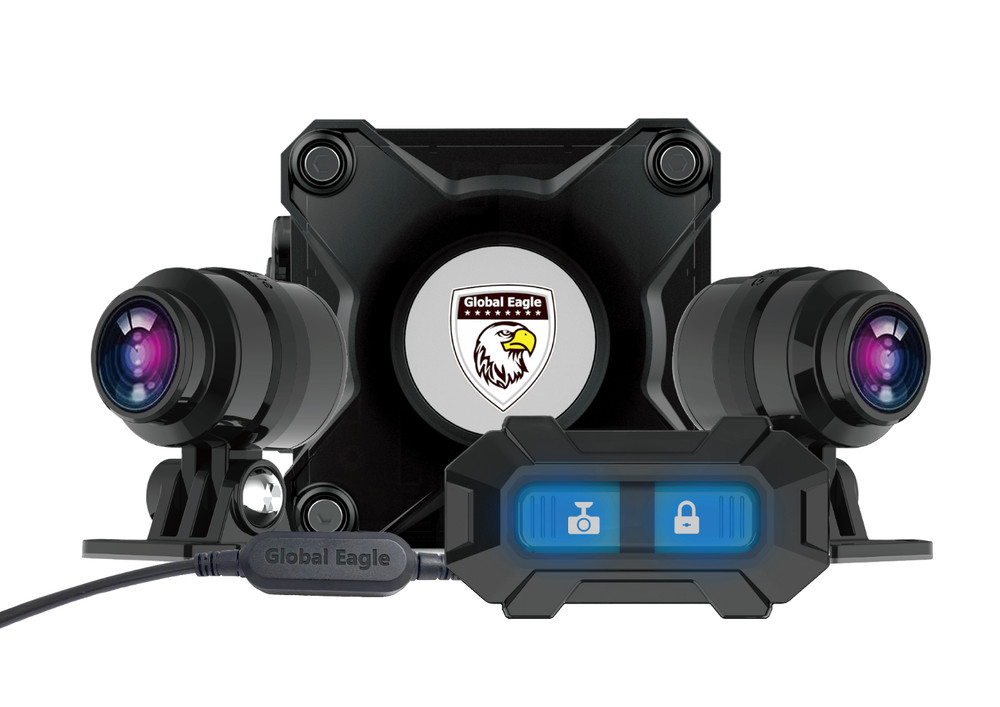 Global Eagle X9 Pro 2K Motorcycle front and rear camera system