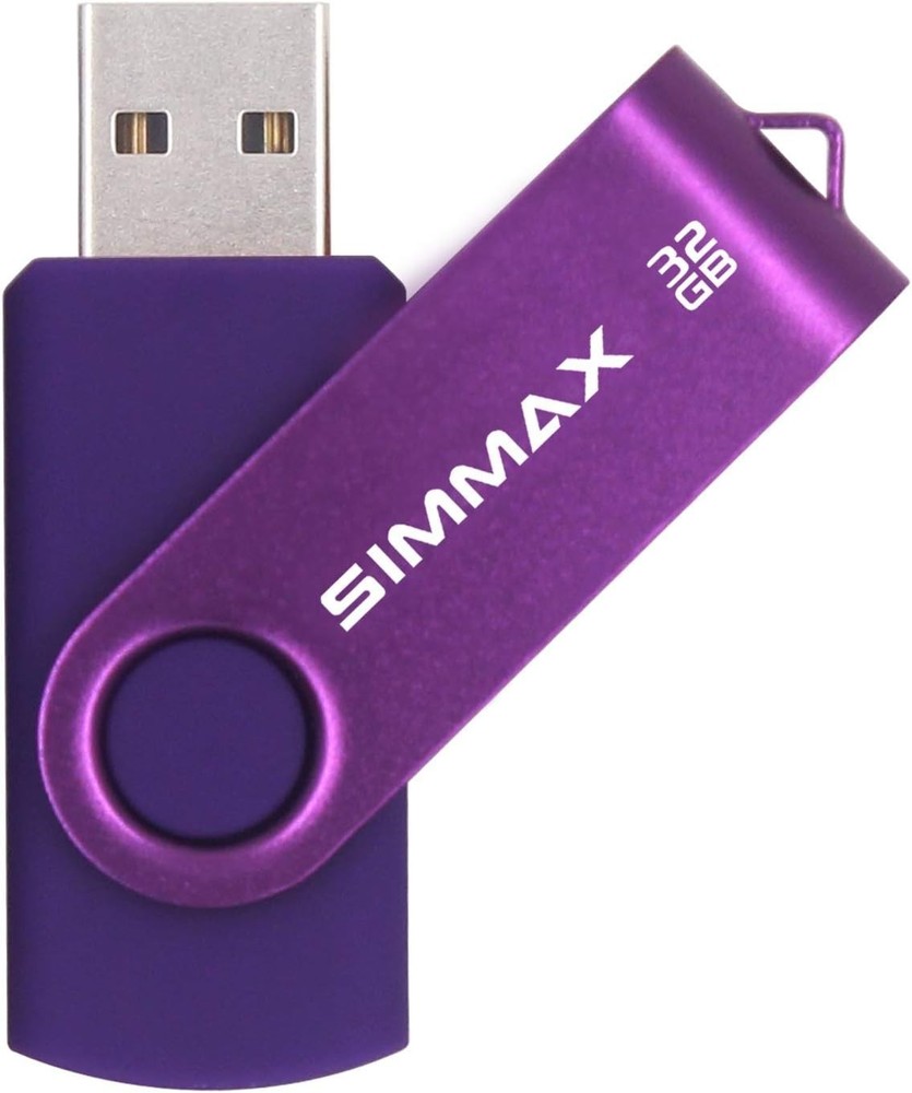 Durable 32GB Swivel Thumb Drive - Lightweight USB 2.0 Flash Storage Solution