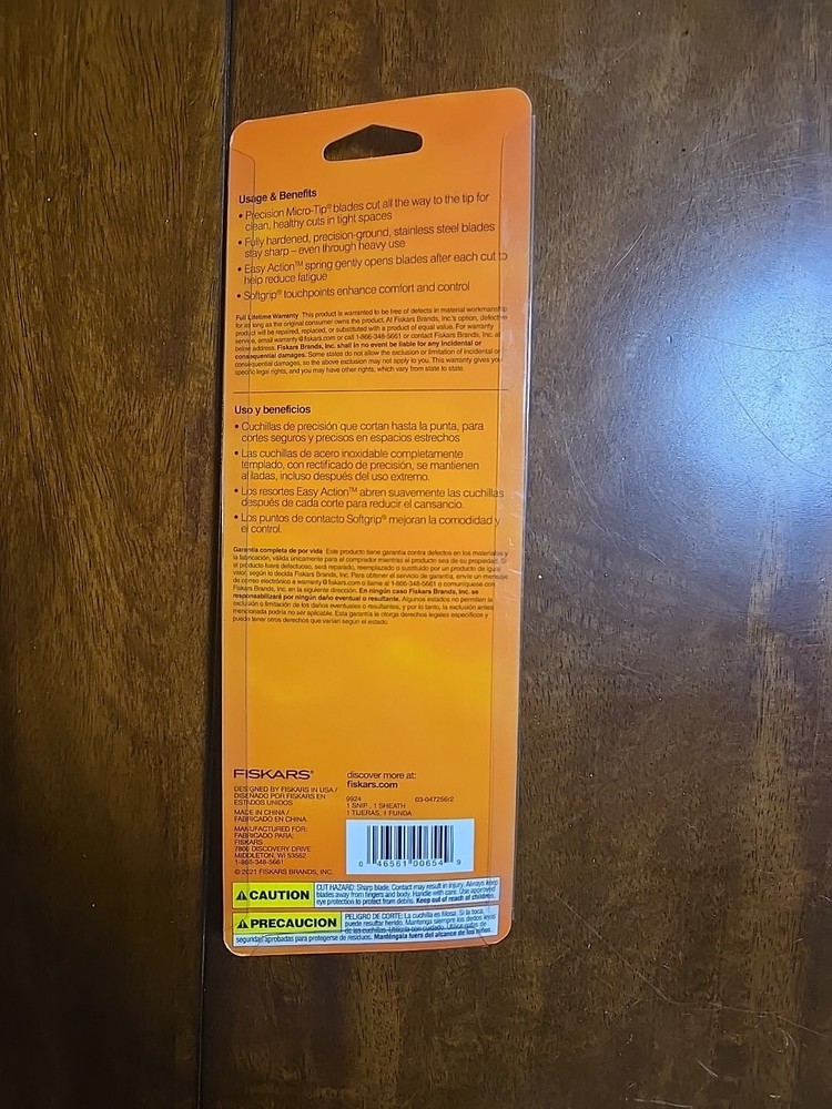 FISKARS SOFT TOUCH MICRO TIP HERB SNIP SCISSORS - NEW