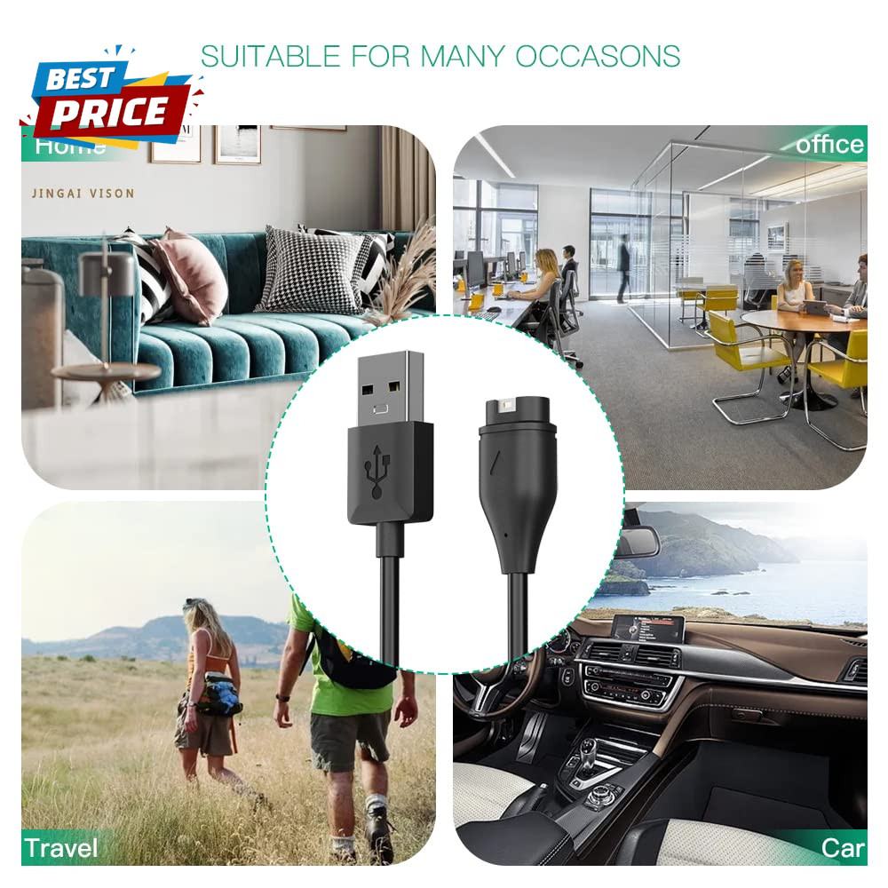 Compatible for Garmin Watch Charger Cable (2 Pack)