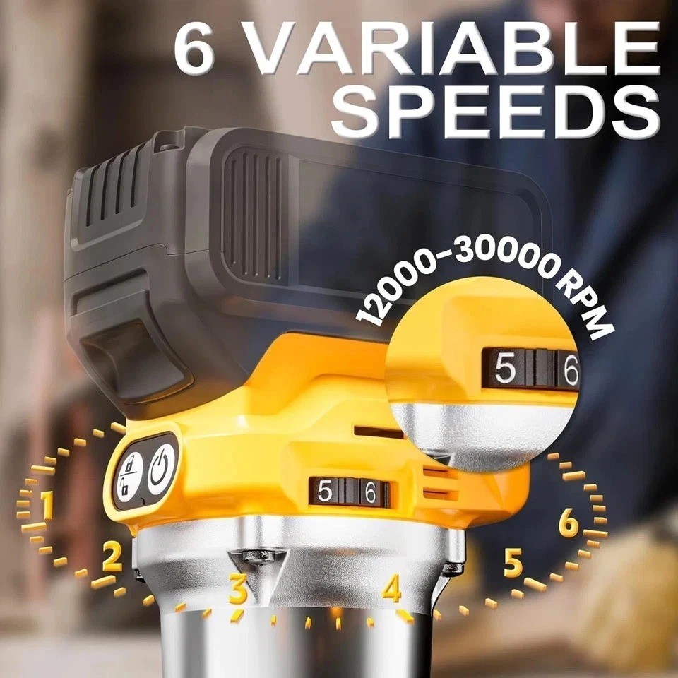 Cordless Compact Router Compatible with DeWalt 20V Battery (Bare Tool) New
