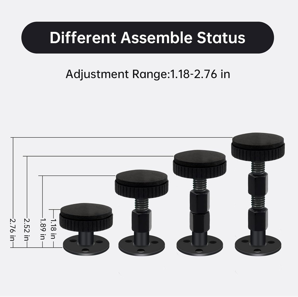 Adjustable Headboard Stoppers - Noise Reduction Wall Protectors (4 Pcs)