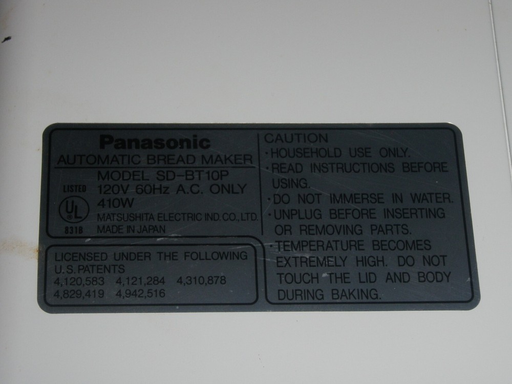 Choose Part for Panasonic Bread Maker Machine Model SD-BT10P