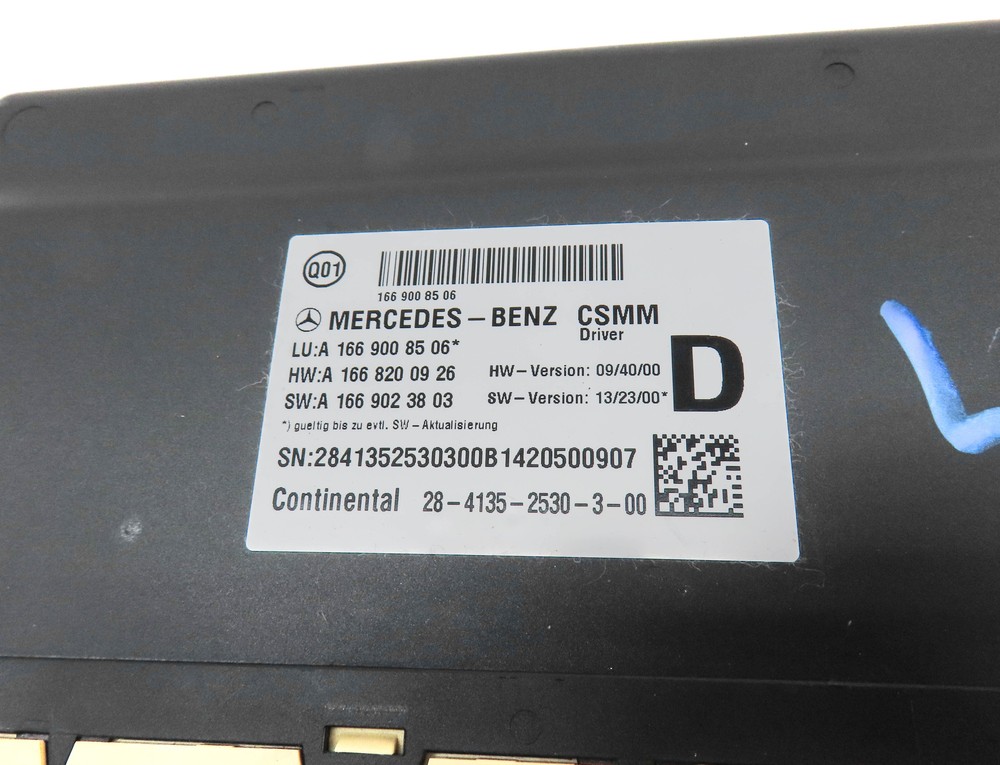 2014 MERCEDES GL450 (X166) FRONT LEFT DRIVER SEAT CONTROL MODULE