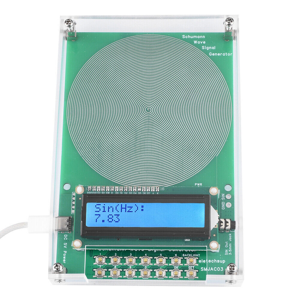 2PC For Schumann Wave Generator Pulse Sine Frequency+Audio Output Connector+Case