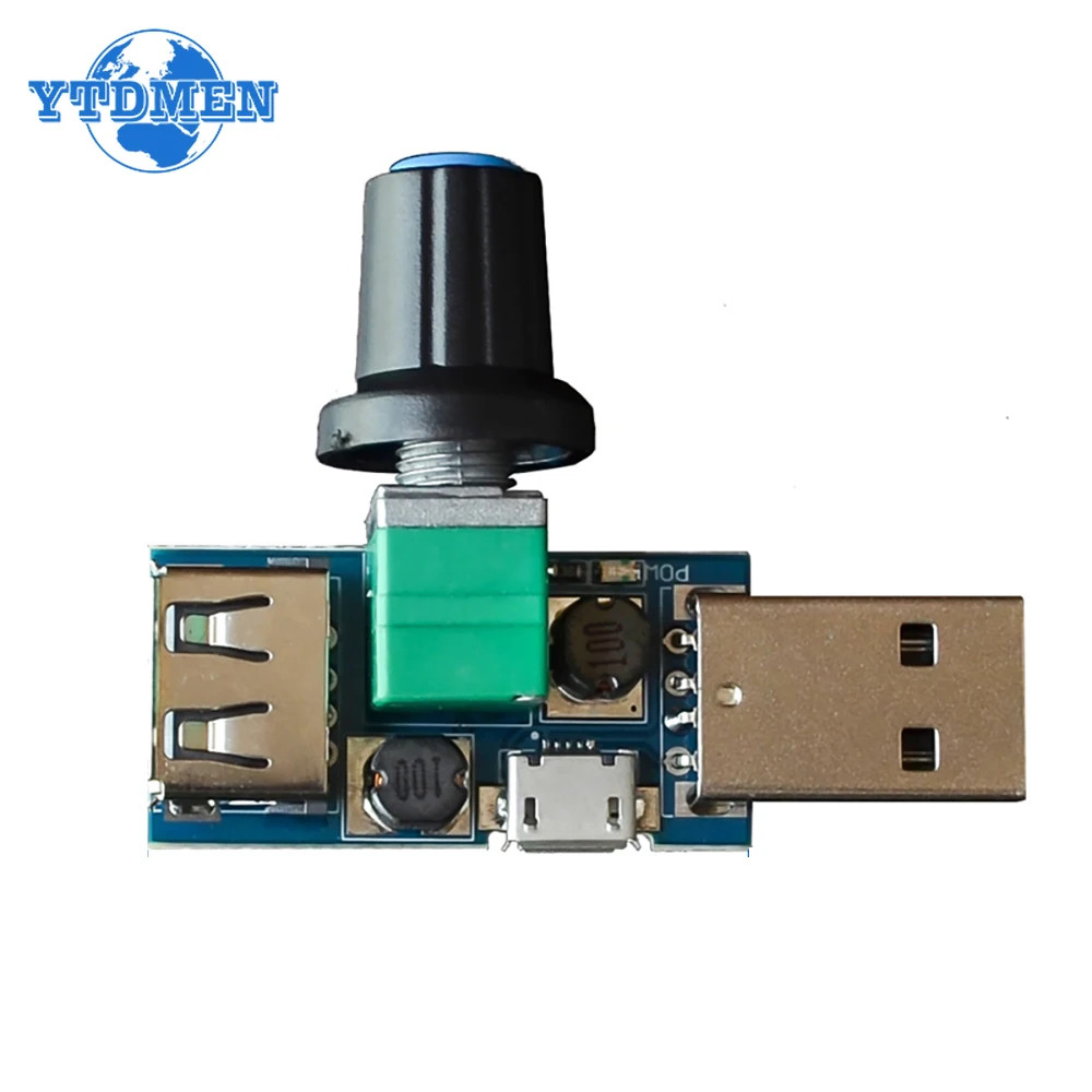 5V USB Fan Speed Controller Mini Cooling Governor, 5W Mute Adjustable