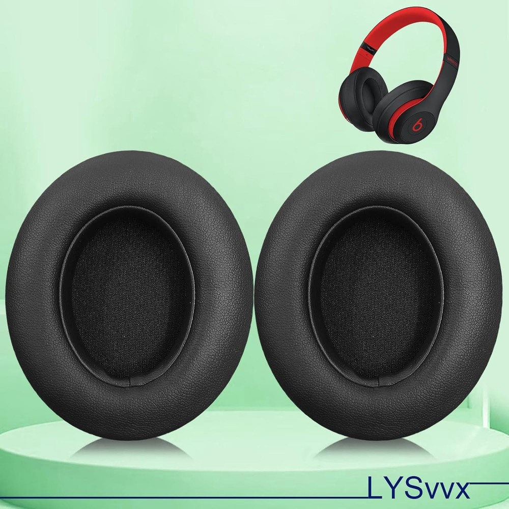 Studio 3 Ear Pads - Replacement Earpads for Beats Studio3 and 2 Black