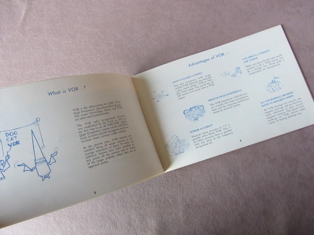 1960s How to Fly New VOR Navigation Aid Lear Booklet Primer Airplane Lear Models
