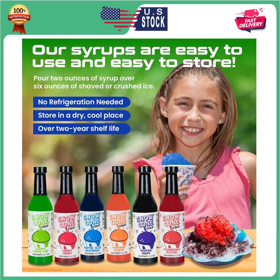 12.7oz Snow Cone Syrups (12 Pack)