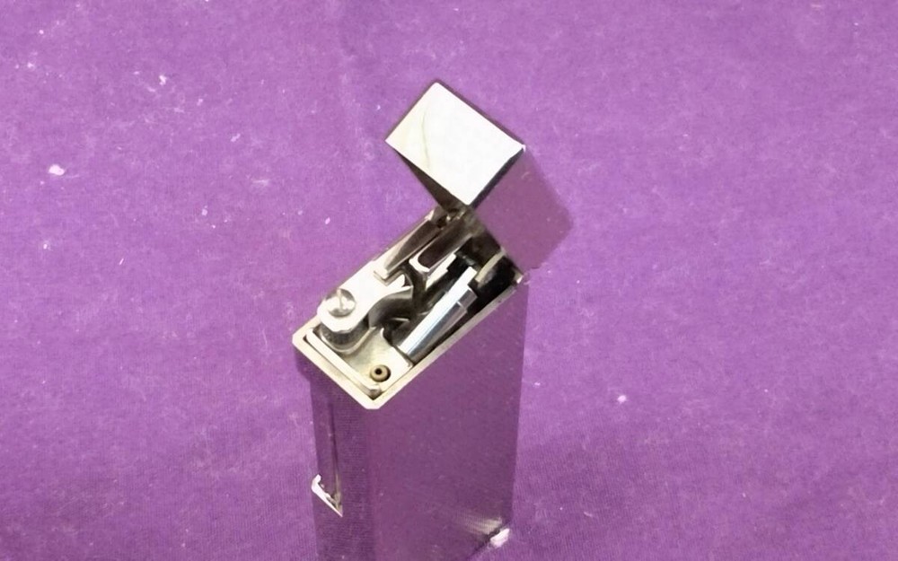 Dunhill Rollagas Silver Burley Lighter Boxed Used